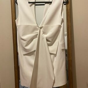 White Zara button dress.